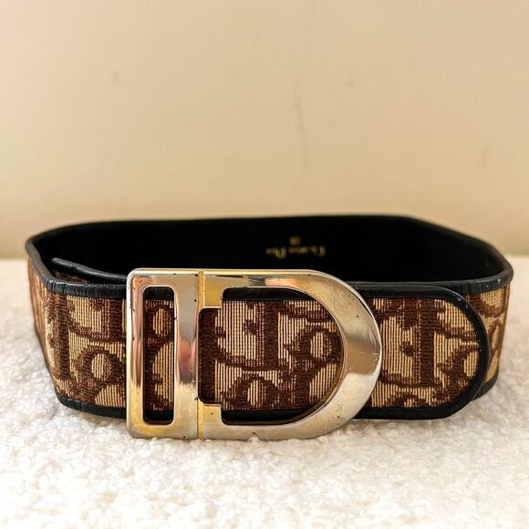 Vintage Dior Oblique Monogram Trotter Women's Belt - Picture 1 of 5